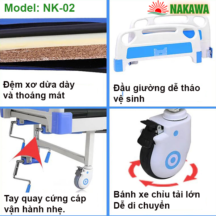 PHỤ KIỆN Giường Y Tế Điện 2 Chức Năng NAKAWA NK-02D