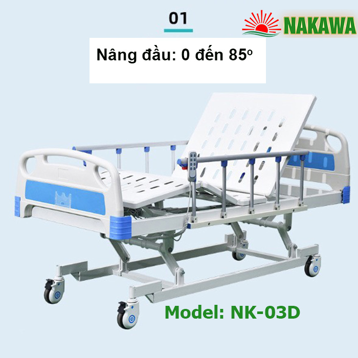 Tinh năng nâng đầu Giường Y Tế Điện 3 Chức Năng NK-03D