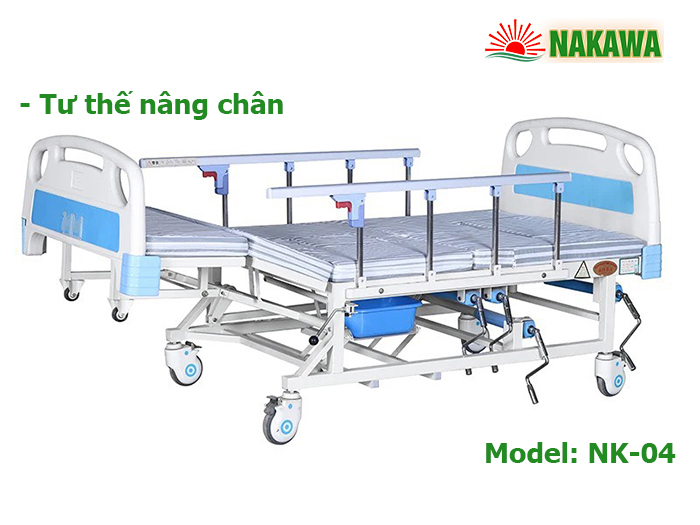 Giường bệnh nhân 4 tay quay Nakawa NK-04
