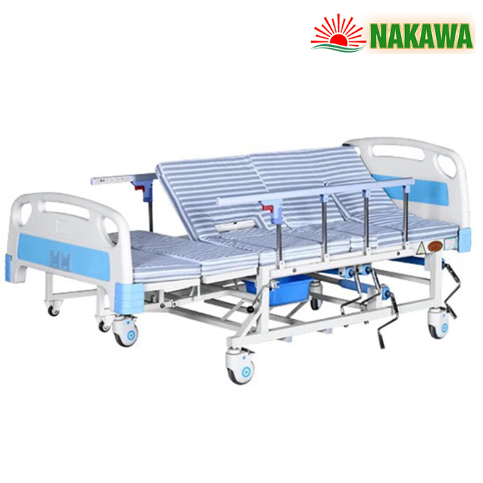 Giường bệnh nhân 4 tay quay Nakawa NK-04 nghiên trái