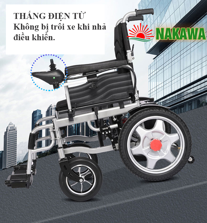Xe Lăn Điện Nakawa NK-L01 không bị trôi khi nhả cần điều khiển