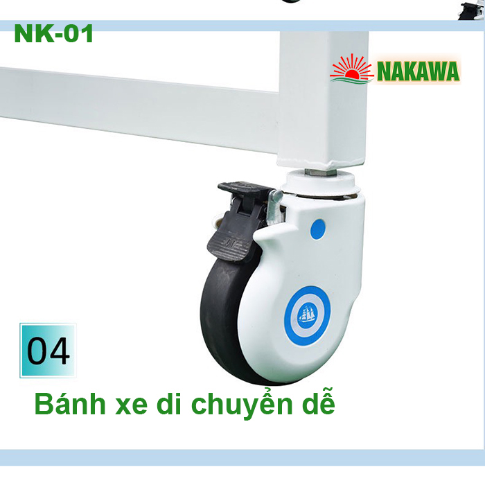Bánh xe giường 1 tay quay nakawa nk-01