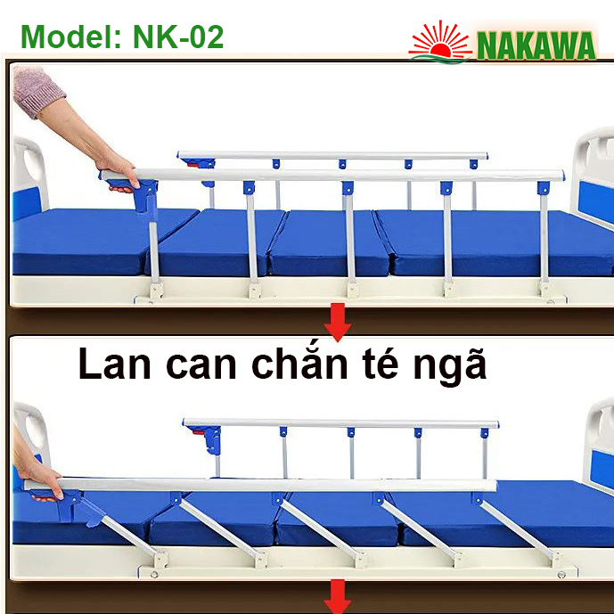 - Giường bệnh nhân 2 tay quay NAKAWA